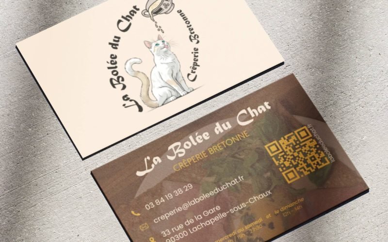 Carte de visite La Bolée du Chat communication belfort